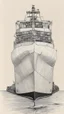 Placeholder: A drawing of a container ship that looks like a big beluga whale