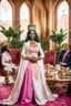 Placeholder: One day, Queen Batoul would sit with her team called the Tea Majlis. Her team consisted of: - Riouf, her daughter and the hero of the tribe - Professional royal writer - Live Barbie game - Comedian Jim Carrey - Former U.S. President Donald Trump In a large room with wide windows from which the light of nature, light colors, plants, modern furniture, and modern interior design enter. They were thinking of a new interior design for the palace. Meanwhile, they drank cinnamon tea and watched episode