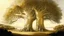 Placeholder: Valinor, tolkien, two giant trees, one giant golden tree, one giant silver tree,