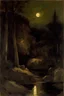 Placeholder: Night, trees, rocks, mountains, ernest welvaert and alfred stevens impressionism paintings