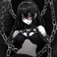 Placeholder: dark anime demon girl with a chains