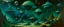 Placeholder: A blackish teal outer space with UFOs painted by Diego Rivera