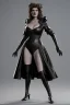 Placeholder: Rene Russo as evil queen in black leather gown, angry, busty, curvey, cleavage, unreal 5, octane render,cinema4d, dynamic lighting, dramatic lighting, 4k, redshift render, highly detailed, hyper realistic