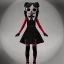 Placeholder: Jenna ortega with wednesday addams black dress,soft goth libstick, wednesday addams make up, overknee socks, dramatic lighting, highly detailed oil painting, volumetric lighting