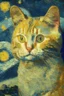 Placeholder: Portrait of a cat by Van Gogh