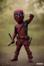 Placeholder: Deadpool toddler, full body, bokeh, hyper realistic