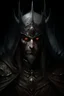 Placeholder: A Lord Of The Rings like malevolent king draped in black attire that seems to absorb the surrounding light. His sinister crown, adorned with ominous spikes, rests upon a head crowned with jet-gray hair. Obsidian eyes reflecting cruelty and malice. A deadly grin curves across his face, betraying the depths of his malevolence. In the shadow of his presence, an aura of darkness.