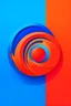 Placeholder: logo for a telecom company , gradient red and orange logo, blue backround