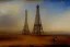 Placeholder: oil rig in the desert painted by william turner