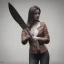 Placeholder: woman stabbed knife