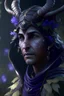 Placeholder: dnd character art of a tiefling druid. high resolution cgi, 4k, short flush curved horns, tiny rounded ears, unreal engine 6, high detail, cinematic.