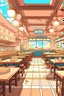 Placeholder: large cute anime restaurant no people