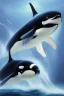 Placeholder: Clock painting and orca whale