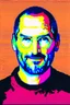 Placeholder: pop art pixels 1000 images warhol style x steve jobs portrait
