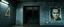 Placeholder: background of wall(wet textured concrete, gray, old, cracked, stained, 1 wall light) from underground parking, hong kong style, a large number "4" painted on left(old faded paint), at middle is a narrow opening into an area with dark stairway, cyberpunk, to the right of opening is a faded poster of big brother's face