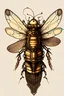 Placeholder: A drawing of a steampunk firefly vector image with very clear details