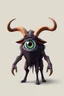 Placeholder: hi poly Stampeding One big eye in the middle like a kyclope Minotaur T pose just the character and simple background