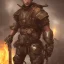 Placeholder: Fireboy as kilmonger, realistic,rust of war, futuristic, heroic