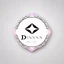 Placeholder: Create a logo for Deniz, a boutique of diamond-inspired dresses, Baby Pink