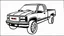 Placeholder: redraw this image of a 1991 GMC sierra with extended cab, line art with improved quality