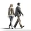Placeholder: man and woman walking