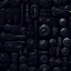Placeholder: cyberpunk style mechanical parts, black background
