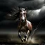 Placeholder: Horse running in themiddle of a storm