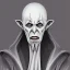 Placeholder: Nosferatu with tentacle beard grey skin and vampire fangs as a Russian Orthodox