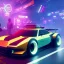 Placeholder: cyberpunk hyper car,cyberpunk 2077,center composition, ultra realistic,shiny, smooth, studio quality, octane render, Surrealism, Triadic colour scheme,glow-stick, ambient lighting,nightclub lighting, polaroid, 100mm, --ar 1:1 --v4