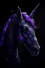 Placeholder: scary black, purple unicorn
