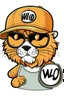 Placeholder: a cartoon TIGER wearing a cap and sunglasses, HOLDING ARE WRRITTEN BELO READ