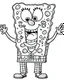 Placeholder: Generate a colouring pages of the SpongeBob along with some pencil sketch marks with white background