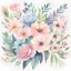 Placeholder: Watercolor Pastle Flower bouquet clipart pack, Commercial use |PNG File | Instant download | Scrapbooking | Art & craft project Active