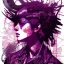 Placeholder: beautiful punk girl, hyper detailed, hyperdetailed, intricately detailed, illustration by <kilian eng> <Yoji Shinkawa>, purple tones,