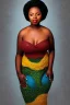 Placeholder: Portrait voluptuous African lady , full body shot, full-color medium shot