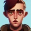 Placeholder: Portrait of a 9 year old handsome defective eyes wizard boy Nick Harris style