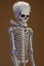 Placeholder: 8k animation image of an attractive skeleton boy, dressed in trendy hoody, in the style of tim burton