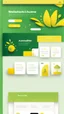 Placeholder: simple art style that show webiste's home page use bright green and yellow