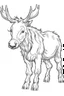 Placeholder: outline art for Moose Calf coloring pages with sitch, white background, Sketch style, full body, only use outline, toddlers style, clean line art, white background, no shadows and clear and well outlined.