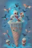 Placeholder: Spooky Ice cream with ghosts and skeletons and bats and blood