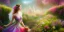 Placeholder: bright fairy, beautiful portrait, flowery landscape