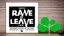 Placeholder: rave poster with Four-leaf clover and laser