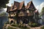 Placeholder: fantasy medieval house with balcony