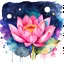 Placeholder: Cosmic Pink lotus flower, colorful, watercolor and diwali lambs watercolor