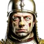 Placeholder: (((fantasy))), portrait, face, close up, long face, town guardsman, medieval, white background