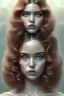 Placeholder: 1970's porno model, cute, big droopy eyes, pouty wet lips, angelic face with minor blemishes, beautiful, long orange flowing hair, wavy hair, curly hair، black eyes, head and shoulders portrait, cinematic, misty atmosphere, 8k, resolution concept art portrait by Greg Rutkowski, Artgerm, WLOP, Alphonse Mucha dynamic lighting hyperdetailed intricately detailed, bokeh, Stunning 8k ektar film scan, rim light, volumetric lighting