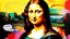 Placeholder: Inspired by the timeless enigma of the Mona Lisa, this abstract contemporary portrait features intricate modern printed pop art and vibrant paint embellishments on the subject's face. The primary subject is a striking and colorful interpretation of a modern muse, presented in a mesmerizing collage design. Every detail in this high-quality image is meticulously crafted, with a bold and conceptual approach that captivates the viewer's imagination.