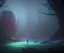 Placeholder: dynamic lighting, Intricately detailed, Splash screen art, deep color, Unreal Engine, volumetric lighting, dark fantasy artwork, dark swamp artwork, fantasy swamp artwork, cottage, night, fog,