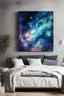 Placeholder: Original Galaxy scenery Art in Water Color Style Canvas, Space landscape Art, Home Decor, Office Decor, Star Ocean Art,