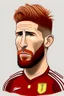 Placeholder: Sergio Ramos Spanish soccer player 2d cartoon